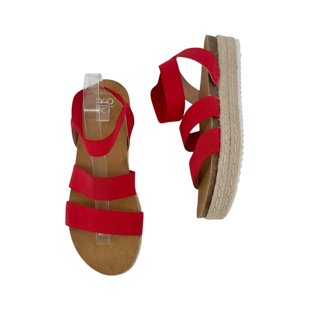 Yoki Chiara-10 Strappy Espadrille Flatform Sandals Womens size 10